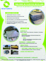 TABLERO DE PLASTICO RECICLADO